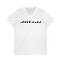 Harris 2024 Walz Unisex Jersey Short Sleeve V-Neck Tee