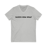 Harris 2024 Walz Unisex Jersey Short Sleeve V-Neck Tee