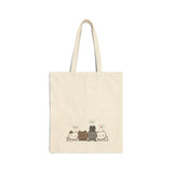 Harris Walz 2024 Kitty Family Cotton Canvas Tote Bag